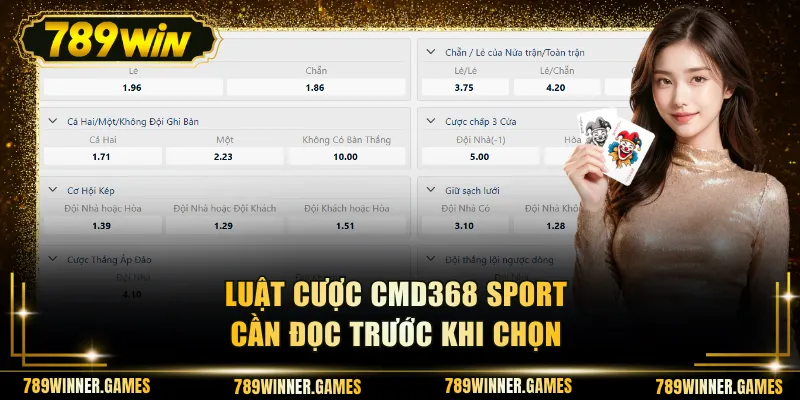 Luật cược CMD368 Sport cần đọc trước khi chọn
